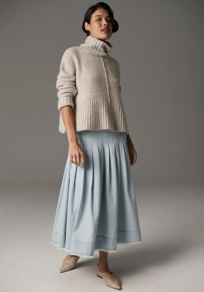 GROVE HIGH NECK KNIT - STONE