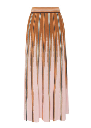 TEDD KNIT SKIRT - GINGER & PINK