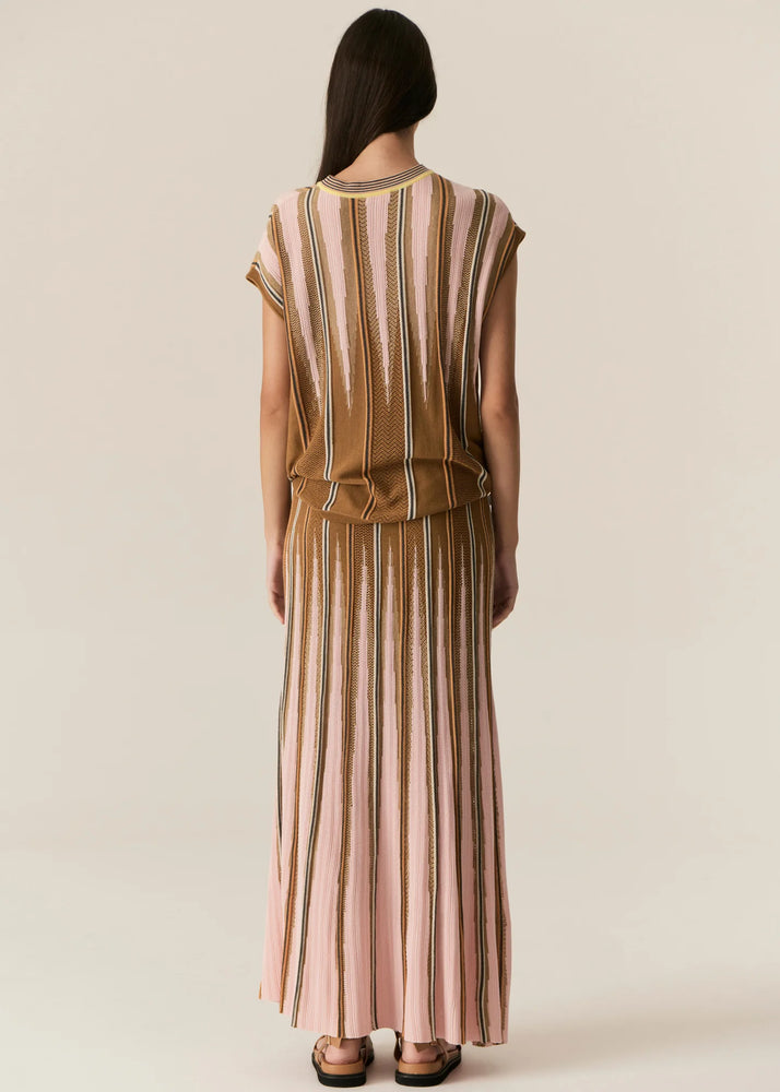 TEDD KNIT SKIRT - GINGER & PINK