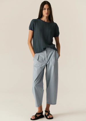 JULES KNIT TEE - GREEN & BLUE