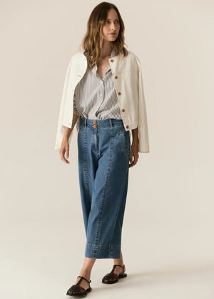 CARSEN CROP PANT - LIGHT WASH