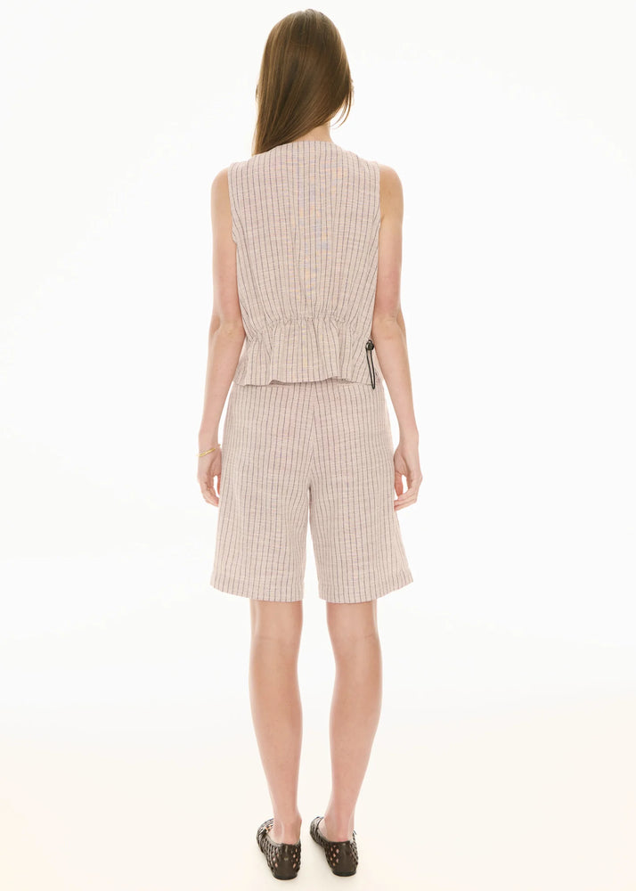 MAYA TAILORED SHORT - PINSTRIPE