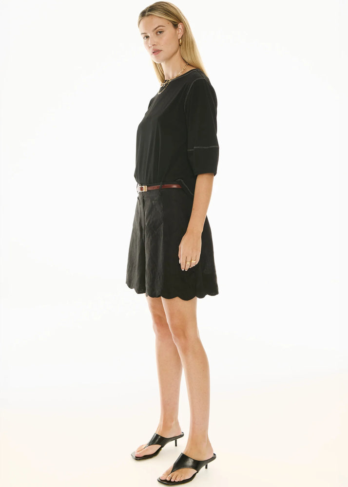 SAFRIA SHORT SCALLOP - BLACK