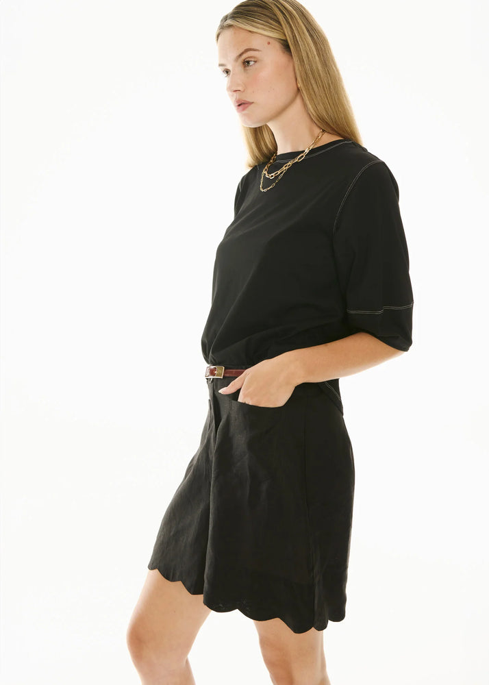 SAFRIA SHORT SCALLOP - BLACK