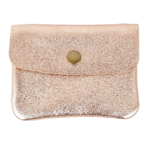 MAISON FANLI- COIN PURSE - METALLIC ROSE