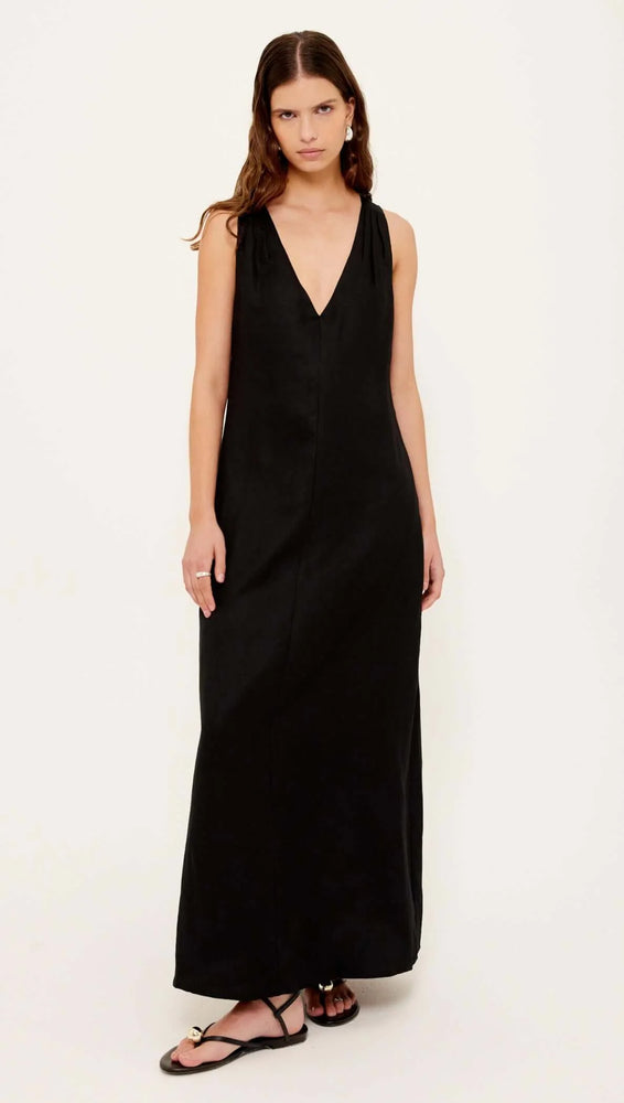 BLACK CROSS MAXI DRESS