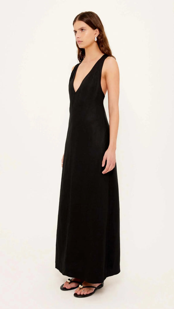 BLACK CROSS MAXI DRESS