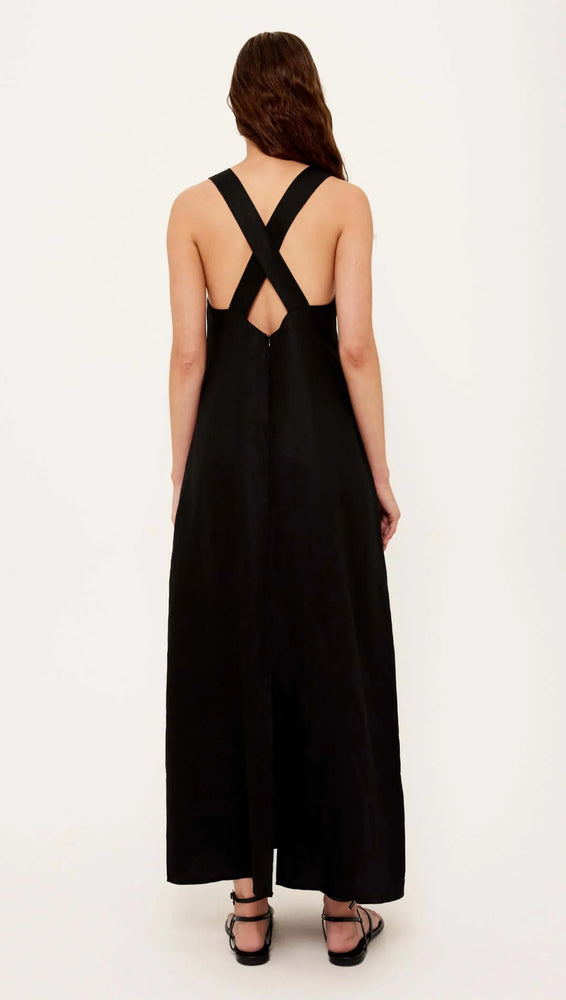 BLACK CROSS MAXI DRESS