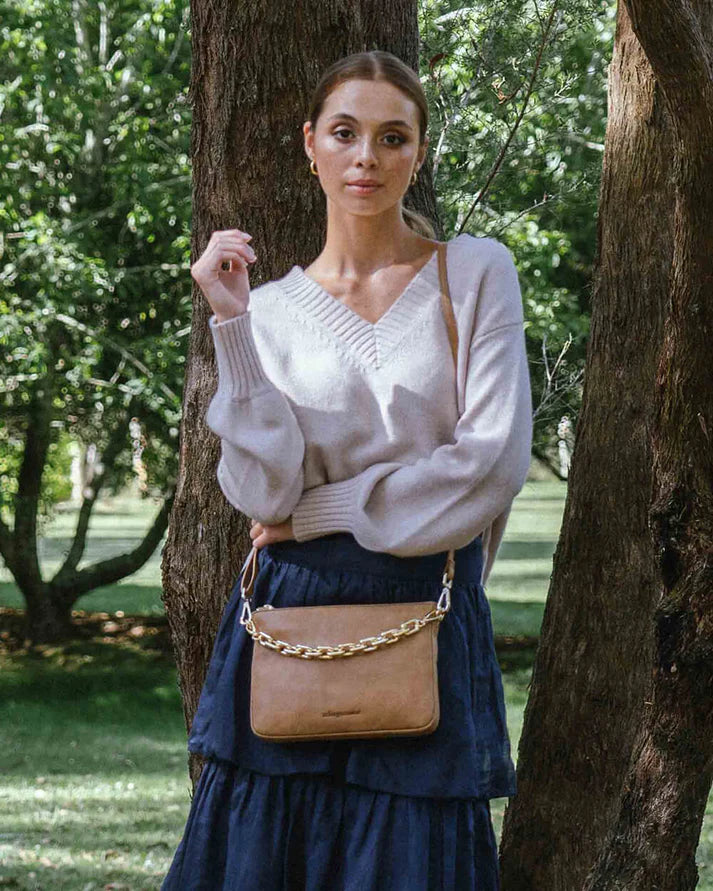 SAMANTHA  CROSSBODY - VINTAGE TAN
