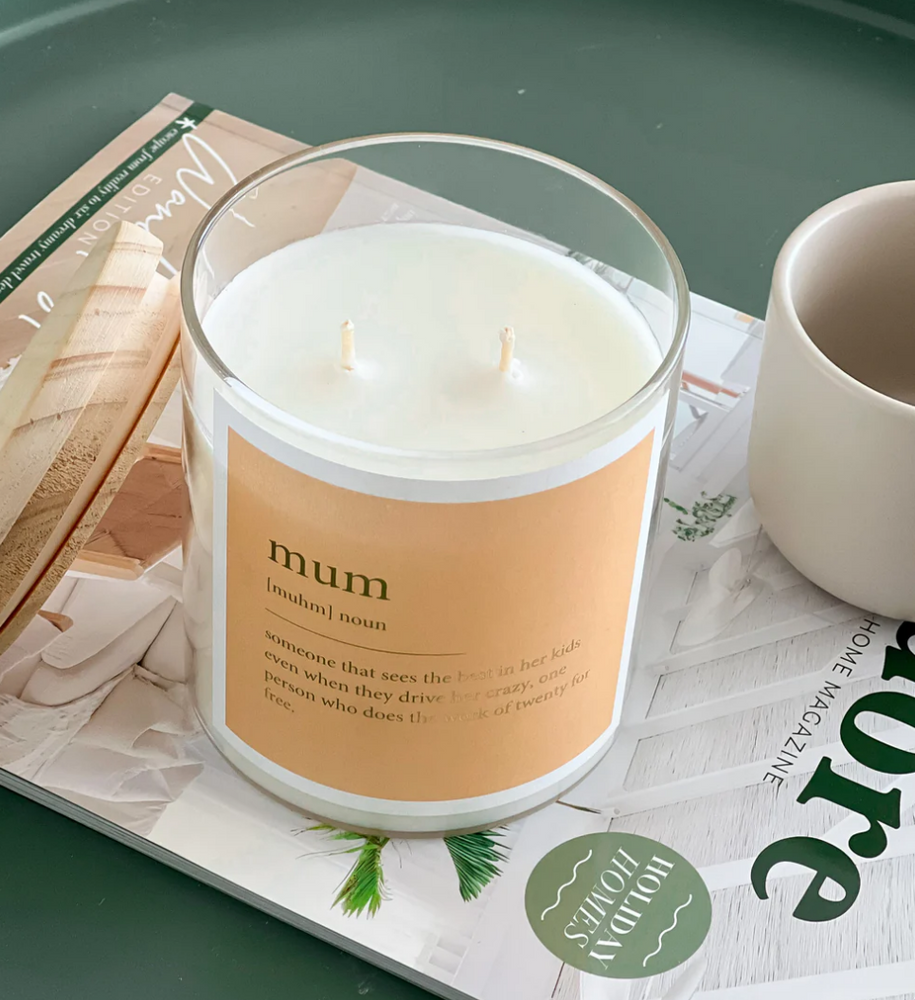 LIMITED EDITION -DICTIONARY MEANING MUM CANDLE - SOY CANDLE 600G