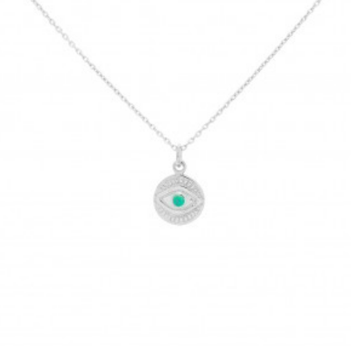 EYE PENDANT NECKLACE - SILVER