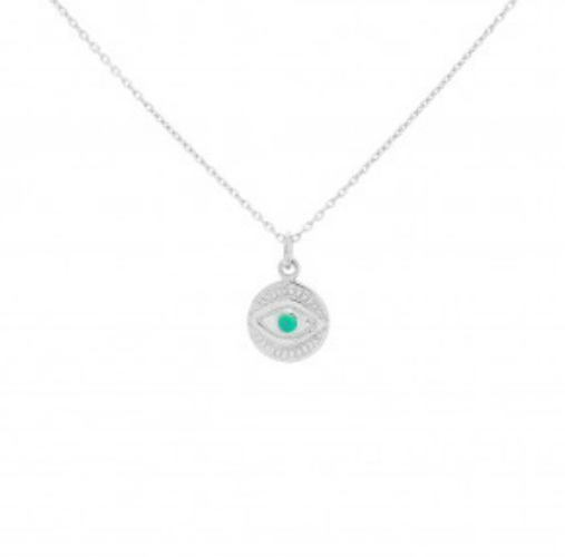 
            
                Load image into Gallery viewer, EYE PENDANT NECKLACE - SILVER
            
        