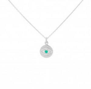 EYE PENDANT NECKLACE - SILVER