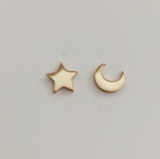 MOON & STAR - ROSE GOLD EARRING