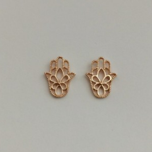 HAMSA STUD ROSE GOLD EARRING