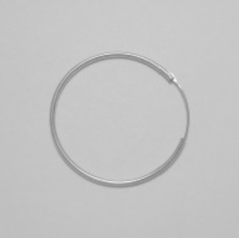 SILVER HOOP EARRING - 50MM