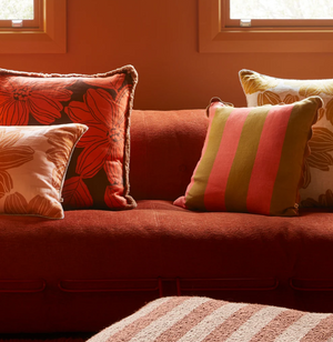 BIG STRIPE ORANGE CUSHION