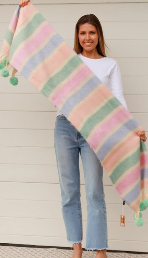 POM POM SCARF - PASTEL