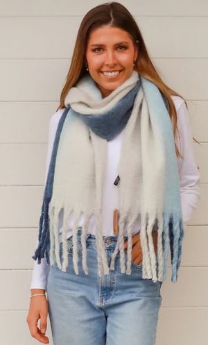 STRIPE SCARF - BLUE