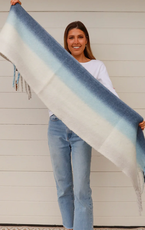 STRIPE SCARF - BLUE