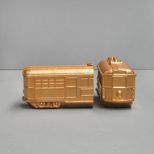 TRAM BOOKENDS GOLD