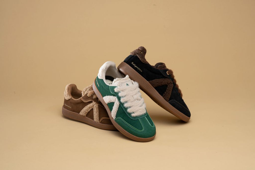 ELITE CLASSIC - GREEN/ CREAM SHERPA SNEAKERS