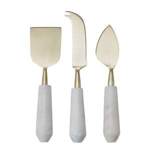 MARBLE CHEESE KNIFE SET OF 3