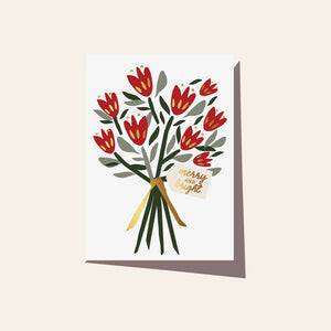 MERRY FLOWERS BUNCH CARD