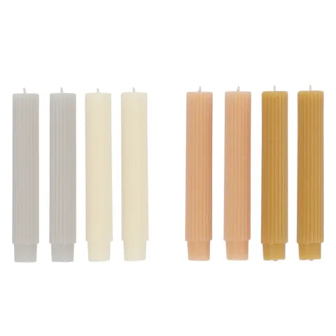 RIBBED SET OF 4 CANDLES