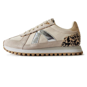 GATE MODEL SNEAKERS - GREY TAN SILVER PONY HAIR