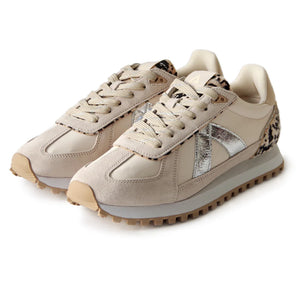 GATE MODEL SNEAKERS - GREY TAN SILVER PONY HAIR