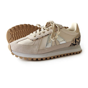 GATE MODEL SNEAKERS - GREY TAN SILVER PONY HAIR