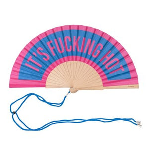 IT'S FUCKING HOT PINK & BLUE - HAND FAN
