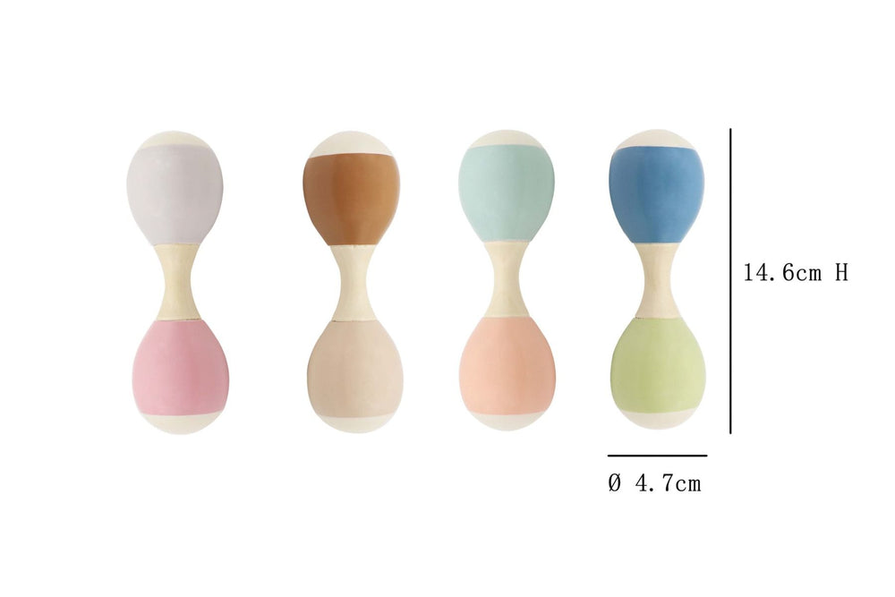 WOODEN DOUBLE END MARACAS