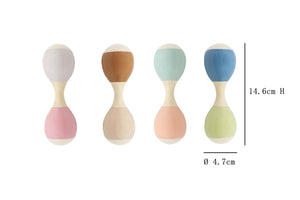 WOODEN DOUBLE END MARACAS