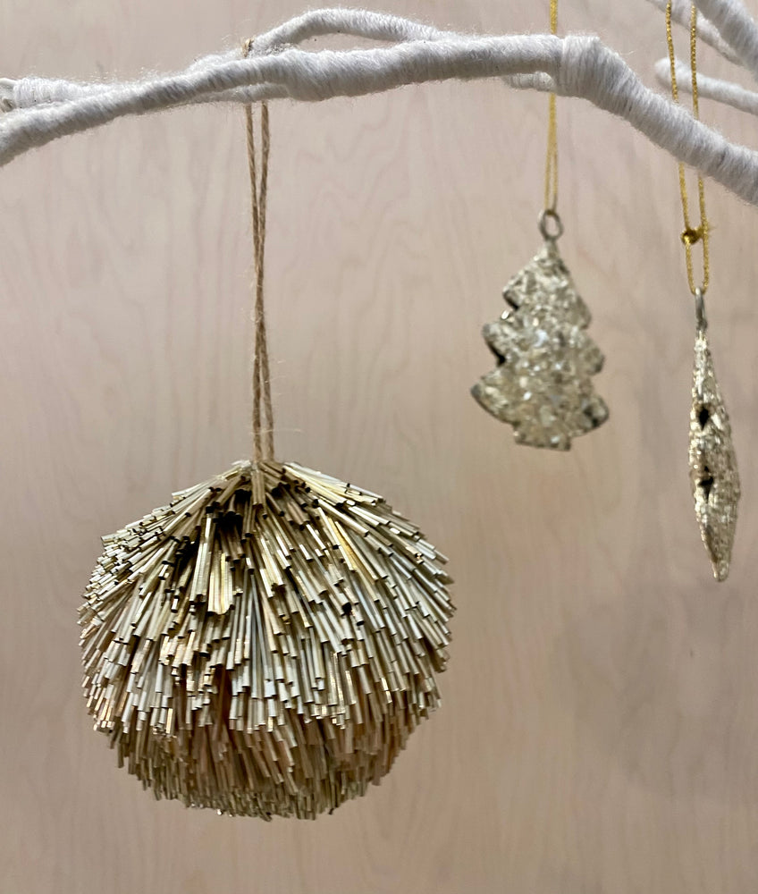 POEM HANGING LUXE CHAMPAGNE BAUBLE