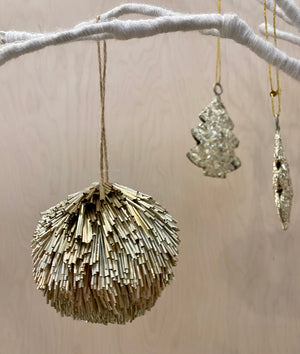 POEM HANGING LUXE CHAMPAGNE BAUBLE