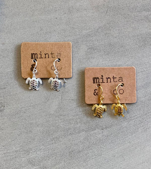 TURTLE GOLD EARRINGS