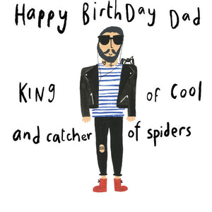 HAPPY BIRTHDAY DAD COOL & SPIDER CATCHER CARD
