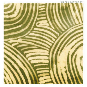 HAPPY BIRTHDAY GREEN PATTERN CARD
