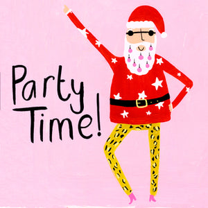 PARTY TIME SANTA CARD