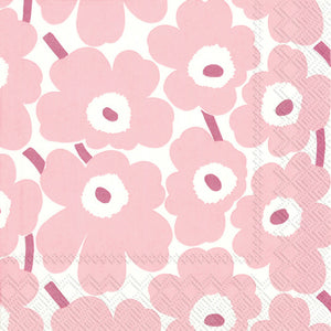 MARIMEKKO - MINI UNIKKO LIGHT ROSE COCKTAIL NAPKIN