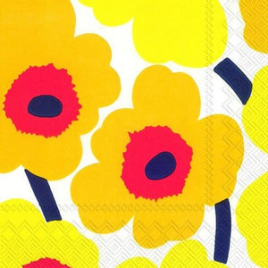 MARIMEKKO - UNIKKO DARK YELLOW  COCKTAIL NAPKIN