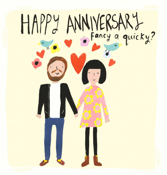 
            
                Load image into Gallery viewer, HAPPY ANNIVERSARY - FANCY A QUICKY CARD
            
        