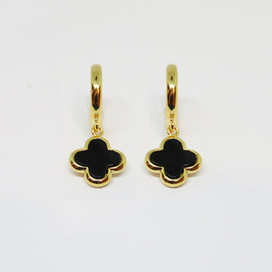 FLOWER HOOP GOLD & BLACK
