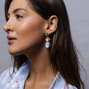 PASTEL PINK BLUE EARRING