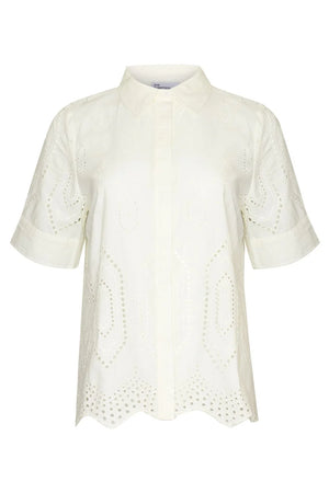 PIXEL TOP - CREAM BRODERIE