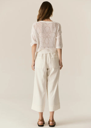 CARSEN CROP PANT - ECRU
