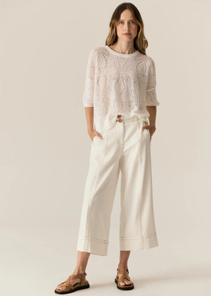 CARSEN CROP PANT - ECRU
