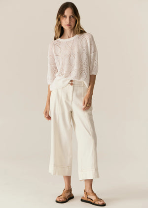 CARSEN CROP PANT - ECRU